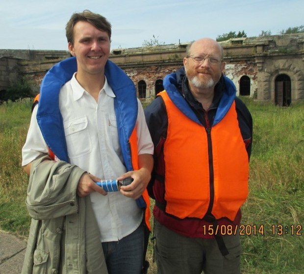 With Barney O'Hare during the Kronstadt forts tour