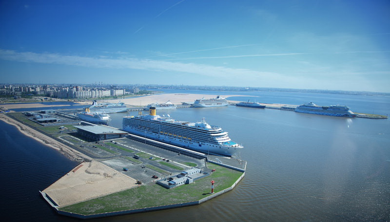 Sea port of St Petersburg